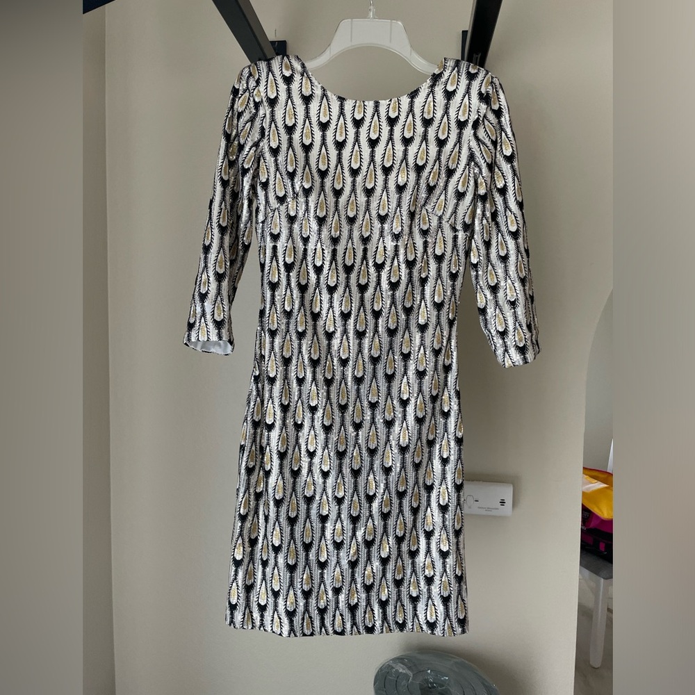 Peacock sequence party dress
